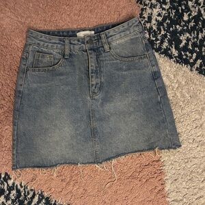OAK + FORT Blue Denim Mini Skirt